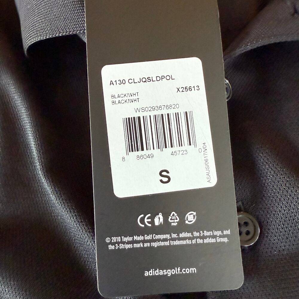 Adidas Golf Climalite Dos Hippies Short Sleeve Polo Shirt Black Sz Sml Casual - Picture 8 of 12